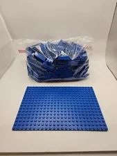 Assortment Blue Lego Bricks Parts And Pieces 1 Lb 4 Oz