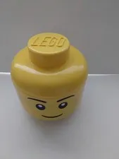 LEGO Large Head Storage Container 2018 11" Tall & 4 lbs of Mixed Lego Pieces