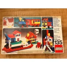 Vintage Lego Set # 135 With Tray To Organize Blocks – Lid Opens March 1974