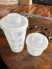 LEGO Store Pick a Brick Storage Container Lot Of 2 One Small One Tall 2002