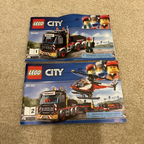 LEGO City 60183 Heavy Cargo Transport Building Set Instruction Manual Booklets