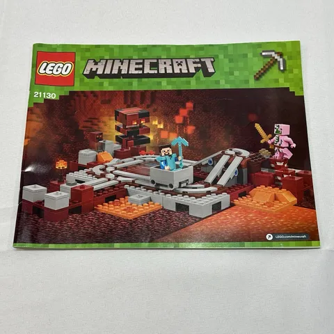 LEGO Minecraft The Nether Railway 21130 Instruction Manual ONLY Booklet No Brick