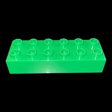 green Duplo 2X6 brick- combined shipping (GRN44)
