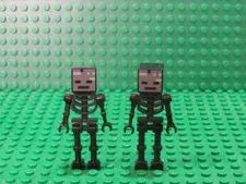 Lot 2 Lego Minecraft skeleton Wither black minifigures 21154 21172 21139 WT50