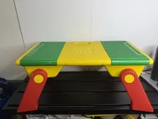 Vintage LEGO 1994 Lap Tray Table Fold Up Legs 25.5"x13x11 Storage Good Condition