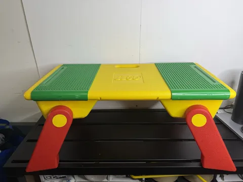 Vintage LEGO 1994 Lap Tray Table Fold Up Legs 25.5"x13x11 Storage Good Condition