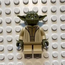 LEGO StarWars Yoda Minifigure Tan Outfit Plastic Age 6+ Movies Interest