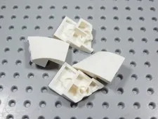 LEGO Lot of 4 White 3x2 Curved Wedge Slope Bricks BP