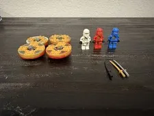 Lego Ninjago DX Ninjas Set - Zane, Kai, Jay + DX Spinners & Swords 