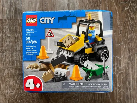 LEGO City~new~#60284~Roadwork Truck~58 pieces~NEW In Box~box damage