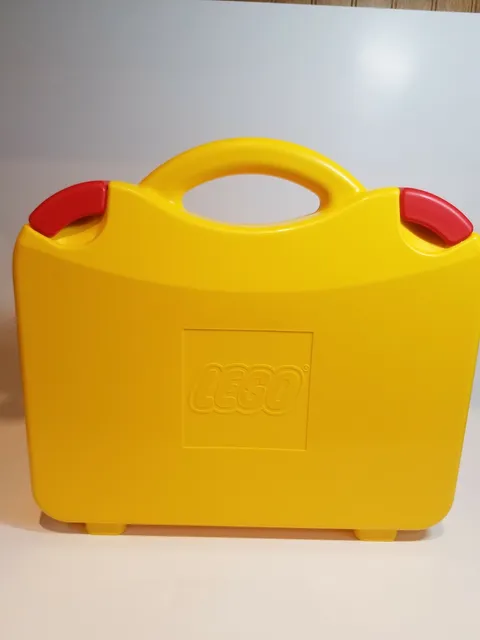Lego Yellow & Orange Plastic Carrying Case Storage Box 2 Movable Dividers