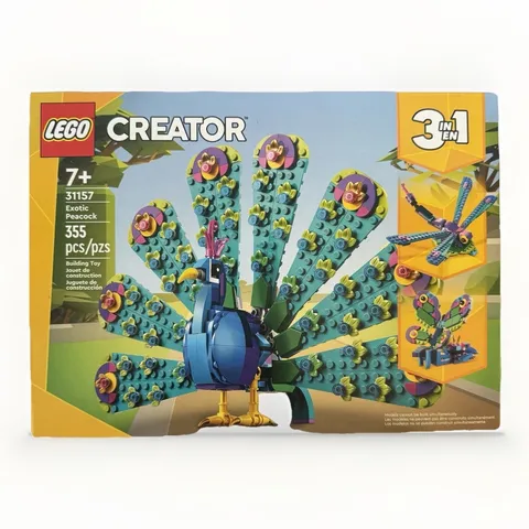 LEGO CREATOR (31157): 3-in-1 Exotic Peacock Butterfly Dragonfly Collector Set