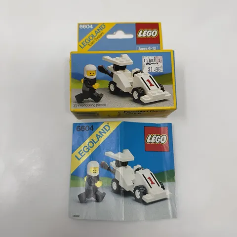 Vintage 1985 LEGO 6604 Formula-1 Racer EMPTY BOX & INSTRUCTIONS ONLY Legoland