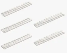 5 New LEGO White 2x12 Plates 2445 flat panel plate 12x2 244501