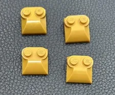 LEGO 47457 Pearl Gold Slope Curved with 2x2 Studs and Curved Sides Lot of 4