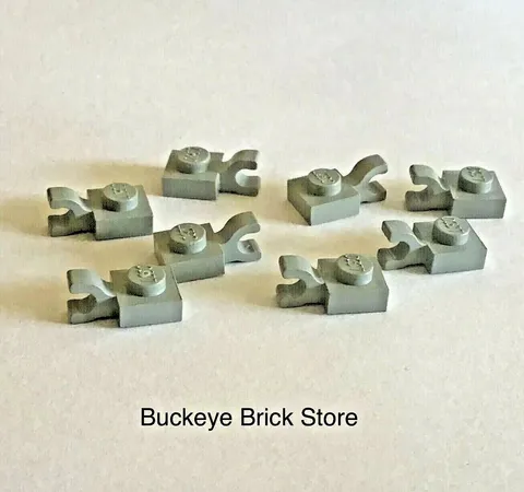 LEGO 8 - Light Gray 1x1 Plate Modified With Clip Horizontal 