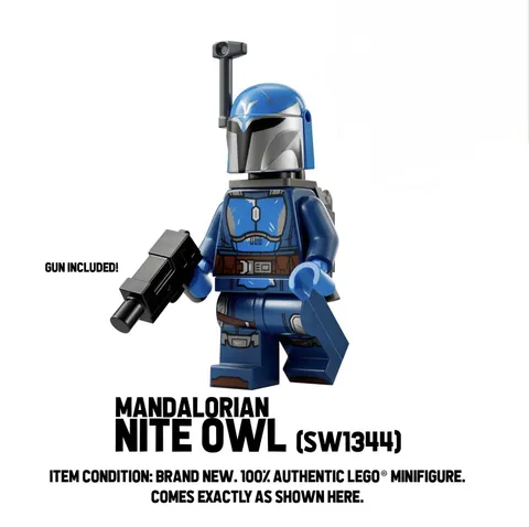 LEGO® Star Wars Mandalorian Nite Owl Minifigure w/ Blaster 75373 BRAND NEW