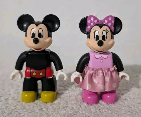 Lot of 2 Lego Duplo Disney Mickey & Minnie Mouse Mini Figures Set