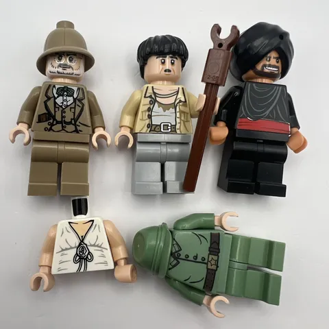 LEGO Indiana Jones Minifigure Lot x5 Raiders Of The Lost Ark Minifigures NEW