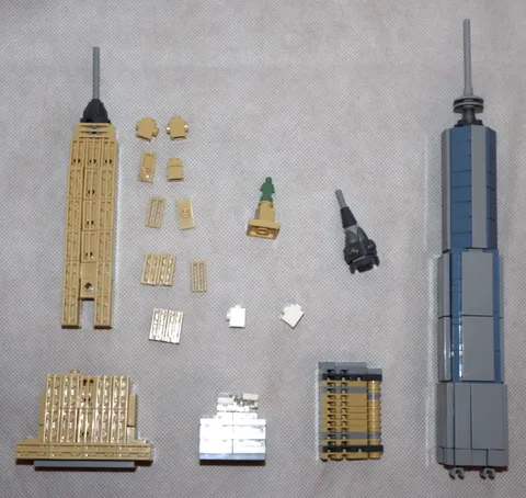 LEGO ARCHITECTURE NEW YORK CITY SKYLINE 21028 *INCOMPLETE* NYC SET PIECES STATUE
