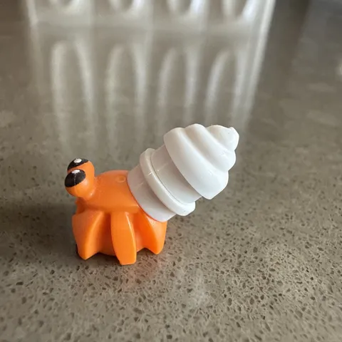 New Lego Animal Water, Ocean, Sea - Hermit Crab Orange White Shell