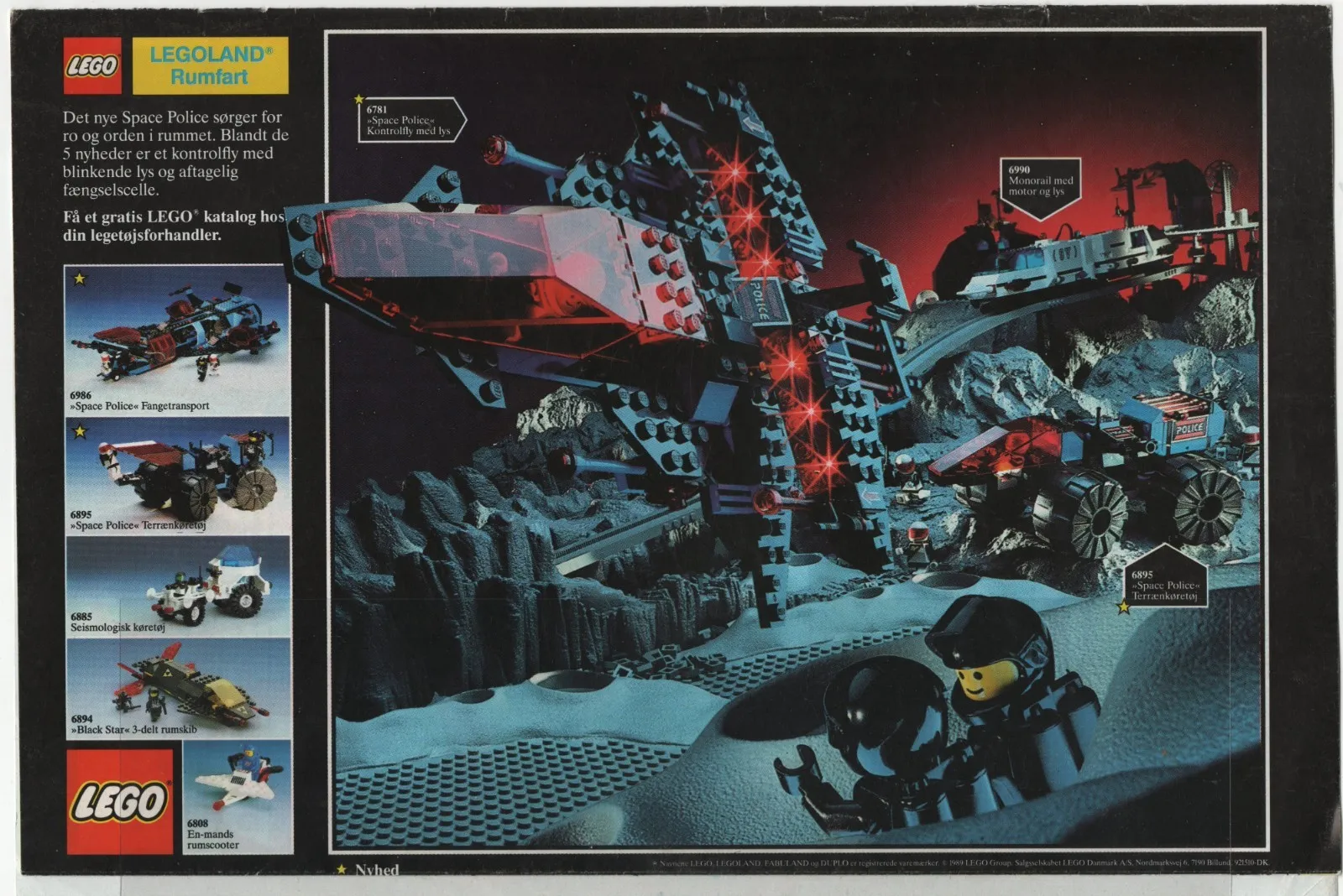 LEGO ADVERTISING INSERTS #  2-1162 # SPACE # 1989 #