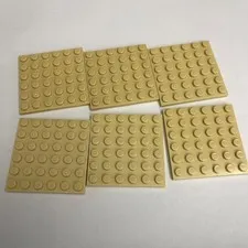 Lego 3958 Beige Replacement Parts Pieces Lot of 6