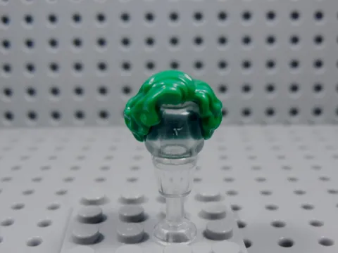 LEGO Green Female Girl Short Hair Minifig Wavy Curled BT