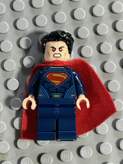 Lego Superman Dark Blue Suit Tousled Hair sh219 Minifigure 76044 76087 