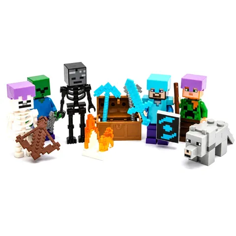 Lego Minecraft Minifigure Play Pack Lot Nether Mobs Character Accessories Bundle