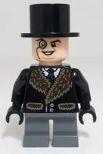 Lego Super Heroes Batman II The Penguin Minifigure Fur Collar Pattern & Top Hat