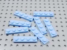 LEGO Lot of 8 Bright Light Blue 1x4 Plates BE