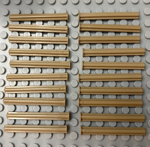 LEGO 20-piece Dark Tan Technic, Axle 5L with Stop FREE SHIPPING