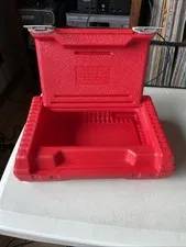 1984 LEGO Red Plastic Storage Carrying Case Briefcase Snap Lid Vintage