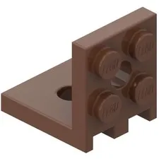 LEGO 5x Brown Bracket 2 x 2 - 2 x 2 with 2 Holes inv.616
