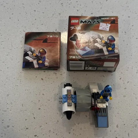 Lego Life on Mars Red Mono Jet 7310 100% Complete with Figures, Box, Manual