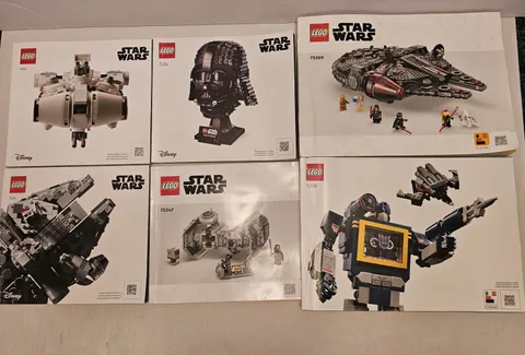 Lot Of 6 Lego Manuals- Star Wars & Transformers