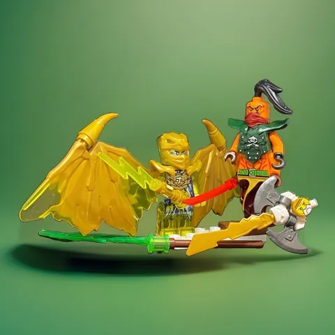 DRAGON GOLDEN JAY NINJAGO LEGO + BOSS NADAKHAN (p)