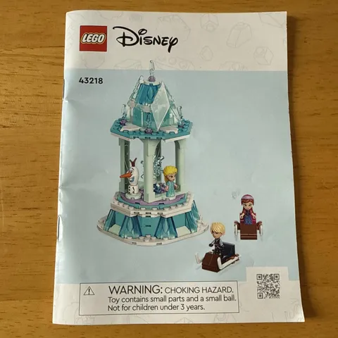 LEGO Disney Princess Anna and Elsa's Magical Carousel (43218) Manual ONLY