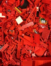 LEGO Red Bricks 1,900+ LOT Cleaned Assorted Pieces 3 lbs