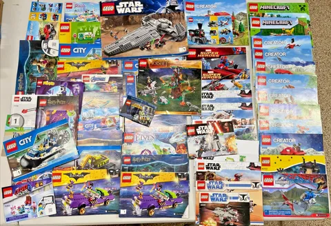 LEGO Instruction Manuals Lot of 58 Mixed Creator, Star Wars, City Super Hero