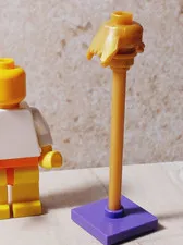 New LEGO Brick Daddy GOLD HEAD Jester Stand Included Halloween Voodoo Doctor
