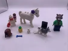Lego Minifigure Rocket Marvel, Husky, Jedi Hood, Horse Plus