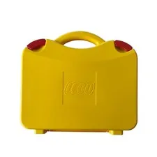 Lego Yellow & Orange Plastic Carrying Case Storage Box With Latches and Dividers
