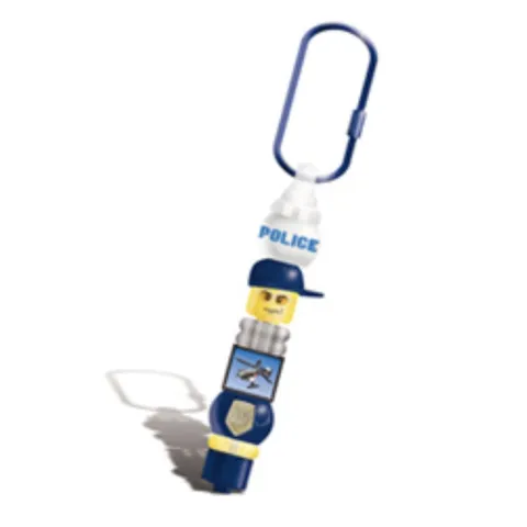 NEW!LEGO Police Key Chain W/Pen Bead Elements #4274281 Carabiner Key Chain #3817