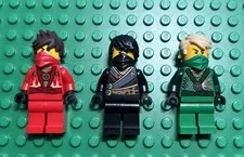 LEGO 3 Ninjago Rebooted Minifigures Kai, Lloyd, Cole