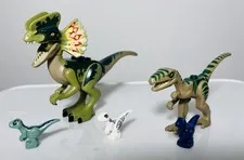 LEGO Jurassic World Dinosaur Lot Dilophosaurus Velociraptor Baby Blue Indominus