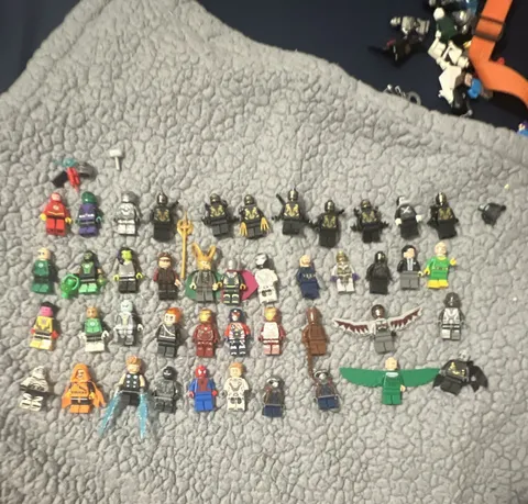 Lego mini figures marvel and dc lot of 44