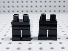 LEGO Lot of 2 Black Blank Plain Legs Pants Minifig BT