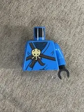 Lego Blue Torso Ninjago Brown Rope Gold Medallion Dark Blue Undershirt Jay